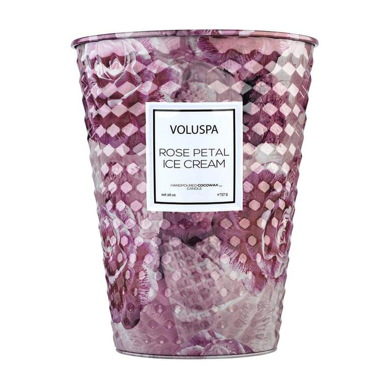 Rose Petal Ice Cream Table Candle