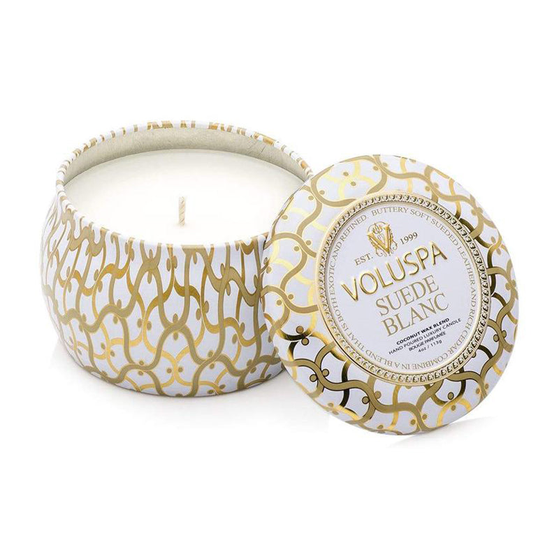 Suede Blanc Decorative Candle