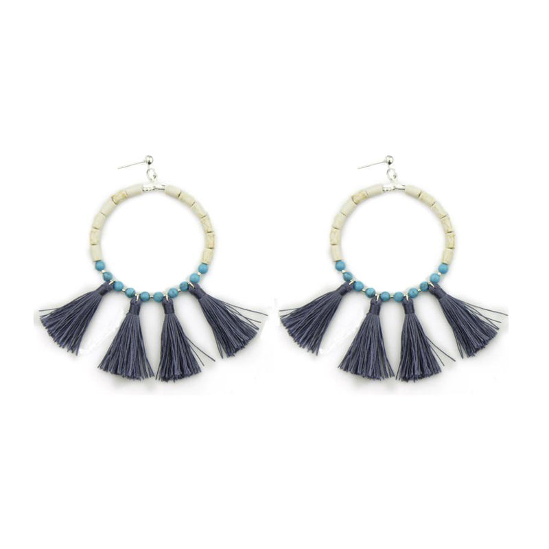 Sassy Earrings Turquoise and Navy
