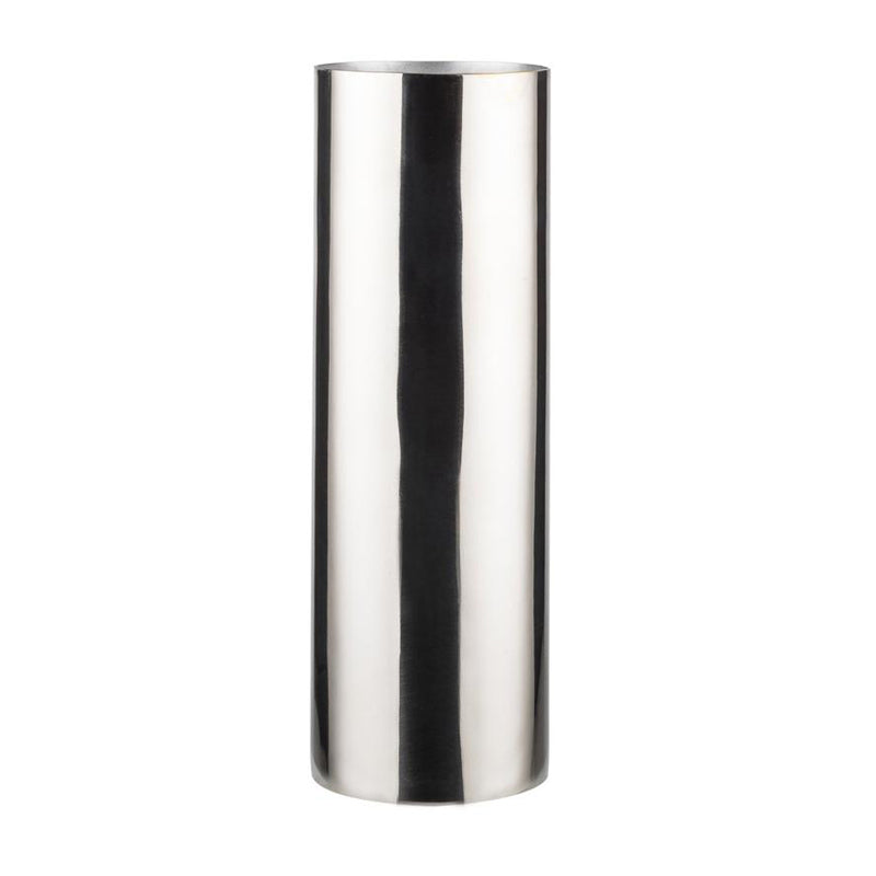 Polished Cylinder Vase - Silver